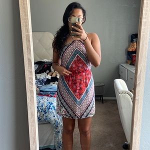 Express floral halter dress